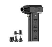 Plumeau à air portatif avec buse ronde focalisée pour espaces étroits | Alimentation rechargeable avec entrée 5 V et 2 A, focalisée pour le nettoyage des rails de fenêtre, outils et équipements