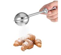 Plumeau à farine, tamis à farine en acier inoxydable pour la cuisson, fonctionnement à une main pour la cuisson du pain, petit sucrier en poudre pour tamiser rapidement les gâteaux et les épices
