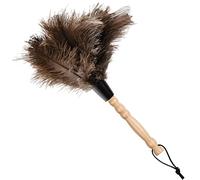 Plumeau D'autruche Naturel Antistatique 32cm - Avec Manche en Bois Fileté - Pour Pièces, Coins, Étagères