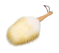 Plumeau de Brosse de Nettoyage de Piano, Plumeau Multifonctionnel de Laine D'agneau de Poignée en Bois pour le Piano de Table de Stores (manche court)
