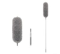 Plumeau d'intérieur rétractable avec matériau en microfibre électrostatique pour la poussière des poils et la collecte de particules fines sur des surfaces hautes (2,8 m)