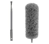 Plumeau en fibres, lavable et réutilisable, flexible pour les hauts plafonds, GRIS