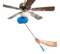 Plumeau en microfibre avec poignée d'extension - Brosse de nettoyage rétractable haute portée pour garage, dortoir, appartement | Collecteur de poussière électrostatique pour lames de plafond et