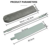 Plumeau en microfibre - brosse à poussière manche long extensible, balai à poussière télescopique lavable pour meubles