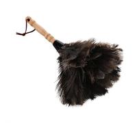 Plumeau en plumes d'autruche naturelles avec manche en bois, brosse à poussière écologique, fournitures de nettoyage portables