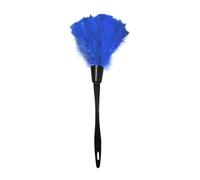 Plumeau en plumes de dinde bleu marine, outil de dépoussiérage, brosse à main en plumes douces pour nettoyer les meubles, les intérieurs de voiture, les étagères