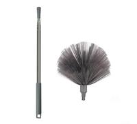 Plumeau extensible avec manche de nettoyage télescopique, extracteur à grande portée et balayeuse de plafond en microfibre, pour attraper la poussière dans les coins, balai domestique léger, pour mur