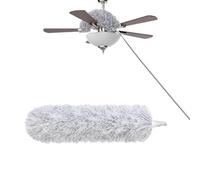 Plumeau extensible - Outil de nettoyage à long manche | Dépoussiérant télescopique de 240 cm - Plumeau en fibre et acier inoxydable pour plafonds, ventilateurs et zones difficiles d'accès, design