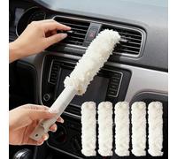 Plumeau Lavable, Vadrouille en Microfibres Contre PoussièRe, Brosse de Nettoyage Stores VéNitiens, Attrape-PoussièRe Doux pour Toutes Les Surfaces, éLimine La PoussièRe sans Effort, avec 5 Recharges