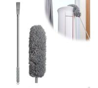 Plumeau Poussière Telescopique 254 cm - Microfibre Lavable - avec Poignée en Acier Inoxydable pour plafonds,Toiles d'araignée