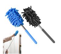 Plumeau Poussiere Telescopique, Lot de 2 Plumeau Extensible avec Manche télescopique, Plumeau Long Extensible 75 cm