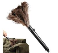 Plumeau rétractable en plumes d'autruche - Plumeau en plumes d'autruche naturelles pour le nettoyage | Articles ménagers extensibles pour bureau, voiture, maison, maison, meubles, cuisine