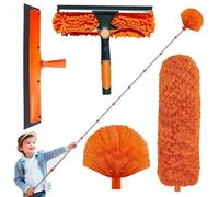 Plumeau Telescopique 6m, Microfibre Tête de Loup Toile d'Araignée