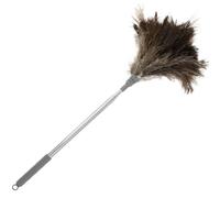 Plumeau télescopique en plumes d'autruche - 130 cm/190 cm - Duster - Ventilateur de plafond léger - Avec poignée anti-glissement - Pour lustres, meubles en verre - Électronique (190 cm)
