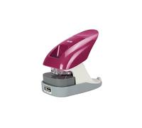 PLUS Agrafeuse sans agrafes de bureau 2en1 perforeuse -10 feuilles - bordeaux