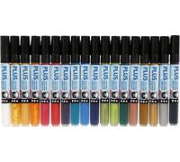 Plus Colour Acrylic Pens Acrylic Paint Marker, 18pcs.