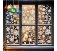 Plus de 1000 autocollants pour fenêtres à double face avec des flocons de neige, plus de 30 designs, autocollants statiques de Noël pour la décoration des fenêtres (10 feuilles)