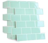 Plus épais Credence Adhesive pour Cuisine Salle de Bain, ImperméAble Metro 3d Dalle PVC Adhesive Murale, 5 Pièces