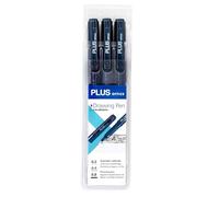 Plus Office - 3 marqueurs calibrés de trait 0,2, 0,4 et 0,8, marqueur noir à pointe fine pour dessin et écriture, fineliner à encre liquide permanent, marqueur avec trait uniforme anti-goutte.