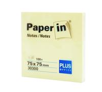 Plus Office Lot de 12 blocs de 100 feuilles autocollantes jaunes pour bureau, école, université, pour faire des notes rapides et des rappels, 75 x 75 mm