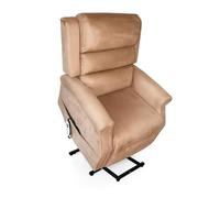 PLUS SANTE - Fauteuil releveur électrique Oslo | 1-2 Moteurs indépendants Dossier & Repose-Jambes, Fonction Relaxation, Mousse Haute densité | 90×94×110 cm | 48 kg (Cocoa/Tissu, 2 Moteurs)