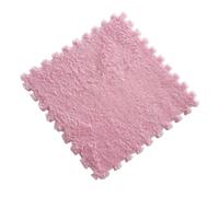 Plush Interlocking Carpet Tiles, Square Puzzle Floor Mat for Toddler Baby | Premium plush fabric provides cozy warmth, high density foam ensures safety for kids, perfect for nurseries Rose