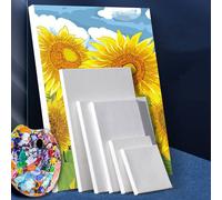 Plusieurs panneaux de canevas d'artiste blancs vierges, canevas de peinture à l'huile de couleur unie, encadrée, différentes tailles de cadre intérieur, convient pour la création de peinture à l'huile