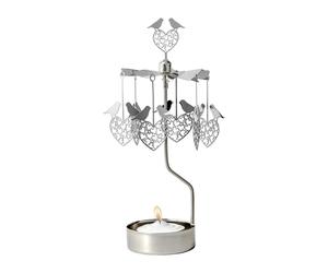 Pluto Design Carillon d'anges cœur d'oiseau Argent