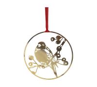 Pluto Design Suspension de Noël Winter Bird L Or