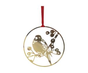 Pluto Design Suspension de Noël Winter Bird L Or