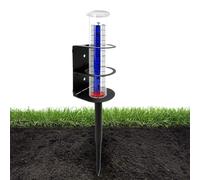 Pluviomètre - Appareil de mesure précis avec support en métal | Jauge de mesure extérieure | Support en métal extérieur Outil de mesure de pluie pour la maison, le jardin, la de la cour