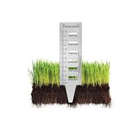 Pluviomètre de Jardin FONGWAN Jauge d'outil d'herbe Règle en Métal Règles de Mesure de Hauteur de Croissance - Argent