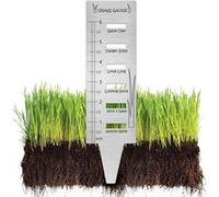 Pluviomètre de Jardin FONGWAN Jauge d'outil d'herbe Règle en Métal Règles de Mesure de Hauteur de Croissance - Argent G