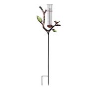 Pluviomètre décoratif en forme de branche pour l'extérieur | Pluviomètre extérieur avec piquet 95 cm Motif branche Compteur décoratif pour terrasse, pelouse, clôture, patio, jardin