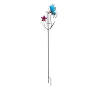 Pluviomètre décoratif pour extérieur, design de fleurs papillons, pluviomètre précis, pour extérieur, jardin, pelouse, cour, terrasse, terrasse en bois, ferme et extérieur