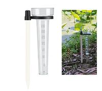 Pluviomètre en plastique avec support, 35 mm | Compteur d'eau de pluie simple, facile à lire pour le jardin, mesure précise, tube en plastique