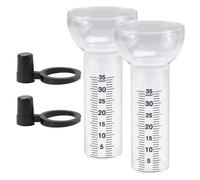 Pluviomètre - Ensemble De Tubes En Verre Transparent, Support De Mesure Météo Extérieur, Collecteur De Pluie Pour Pelouse De Jardin | Support De Remplacement, Accessoire Durable De Des Pr