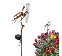 Pluviomètre LED Fer Précis Compteur d'eau | Pluviomètre solaire pour décoration extérieure pour jardin, pelouse, terrasse, allée, paysage, clôture