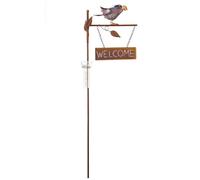 Pluviomètre oiseau Bienvenue 37x15x136cm