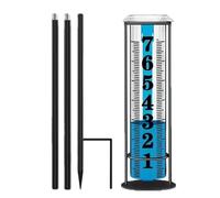 Pluviomètre - Piquet de mesure de l'eau - Outil cylindrique transparent précis - des niveaux de précipitation - Tube résistant aux intempéries - Échelle marquée - 220 g