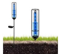 Pluviomètre pour extérieur avec éclairage, pluviomètre pour jardin résistant au gel, pluviomètre extérieur en verre, pluviomètre pour pluviomètre, pluviomètre à énergie solaire en verre pour jardin