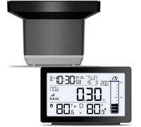 Pluviomètre Sans Fil Extéreur, Pluviomètres Numériques Autovidants Les Mieux Notés, Pluviomètre Électronique pour Jardin, Mesure de Pluie Inoxydable avec Thermomètre
