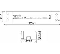 PLV LED bloc d'alimentation 60W, 12V | IP20 protection | Compact, Efficace & Sûr, transformateur pour éclairage LED