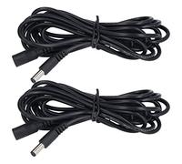 Plyisty Câble D'extension pour Lampe Solaire, Lot de 2, 5,5x2,1 Mm, DC12V | Câble d\'extension d\'alimentation LED résistant aux intempéries, fil de cuivre de 2,9 m, pour lampes solaires extérieures,