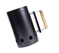 Plyisty Démarreur de Cheminée, Démarreur de Cheminée de Gril Résistant à la Chaleur en Acier Inoxydable avec Poignée, de Charbon de Bois pour la Cuisine Extérieure au Barbecue (Black)