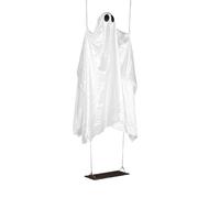 Plyisty Grand Fantôme Suspendu Se Balançant avec Guirlande Lumineuse, | Fantôme suspendu sur une balançoire, accents LED lumineux, pour porche, arbre de cour, décoration extérieure d\'Halloween