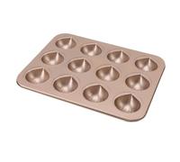 Plyisty Moule à Gâteau à Muffins en Forme de Châtaigne, Moule à Pâtisserie Antiadhésif en Acier au Carbone à 12 Trous pour Puddings, Desserts, Chocolat, Bonbons