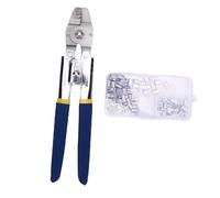 Plyisty Outil de Sertissage de Câble Métallique, 150 Pièces de Manchons à Boucle en Aluminium à Double Barillet, Pince à Sertir en Acier Inoxydable pour Câble, Kit de Pinces à Sertir à Manchon de