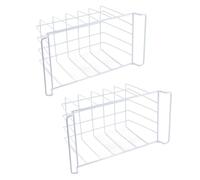 Plyisty Paniers de Congélateur, Paquet de 2 Paniers de Rangement en Fil Métallique avec Poignées pour Réfrigérateur et Garde-manger, Grands Bacs de Rangement de Cuisine pour le à Domicile (L 39 cm X