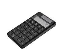 Plyisty Pavé Numérique USB sans Fil 2,4 G, Mini Pavé Numérique Portable 2 en 1 avec ÉCRAN LCD ET RÉCEPTEREUR USB ET Fonction DE Calculatrice, Prend en Charge L'énergie Solaire ET Pile AAA